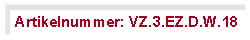 Tekstvak: Artikelnummer: VZ.3.EZ.D.W.18